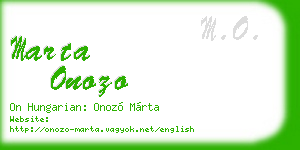 marta onozo business card