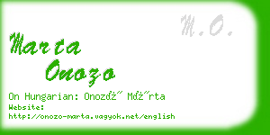 marta onozo business card